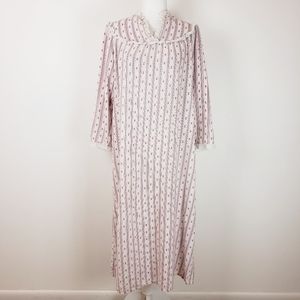 VTG Lanz of Salzburg White Cotton Microfloral Prairie Nightgown sz ~S